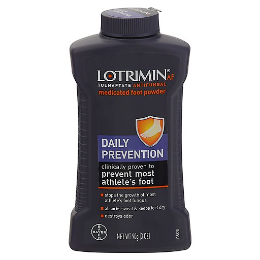 Lotrimin AF Antifungal Medicated Foot Powder Daily Prevention 3 in 1 90 g