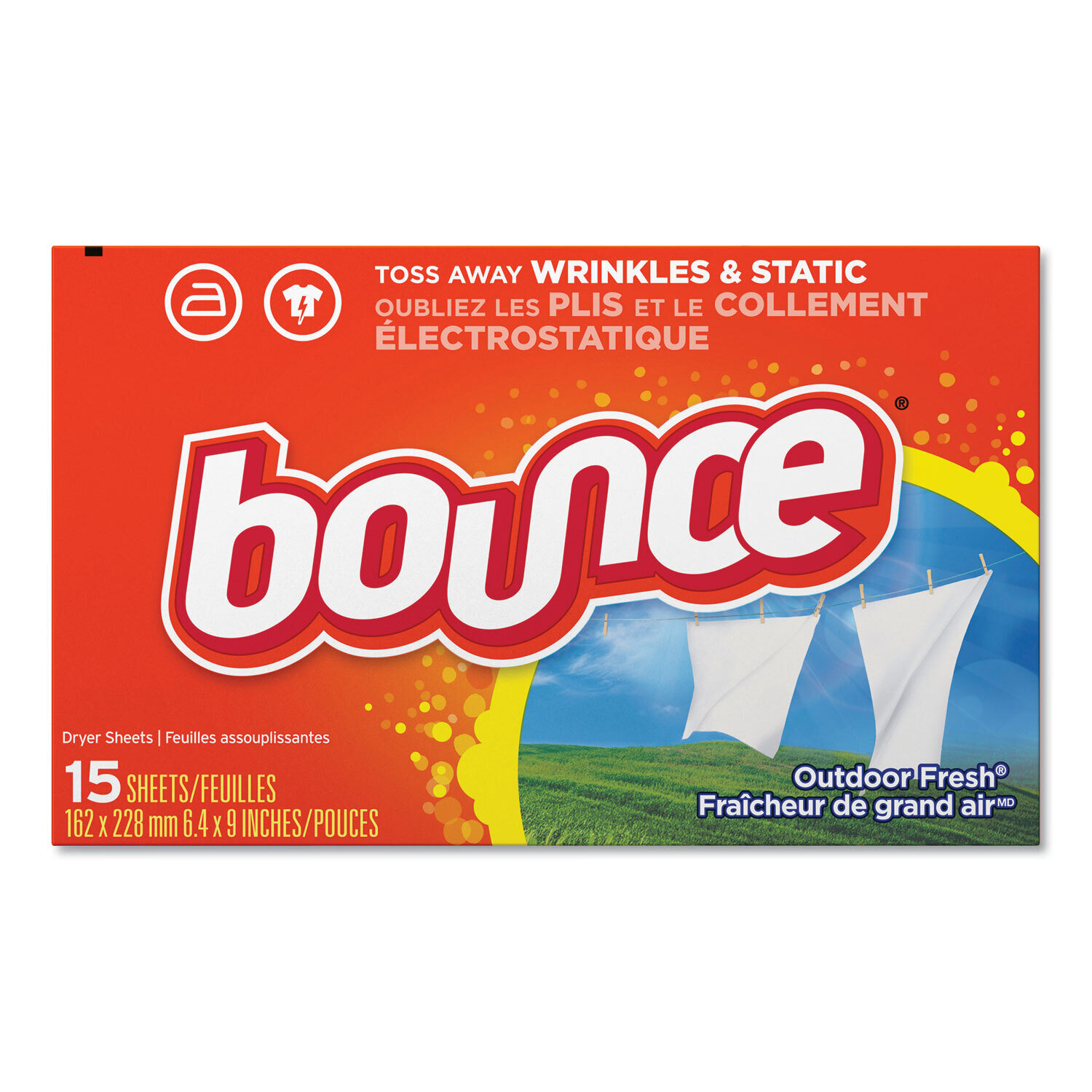 Bounce Outdoor Fresh Dryer Sheets 15 ct