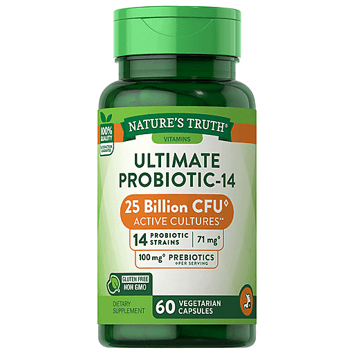 Nature's Truth Ultimate Probiotic-14 25 Billion CFU Vegetarian Capsules 60ct