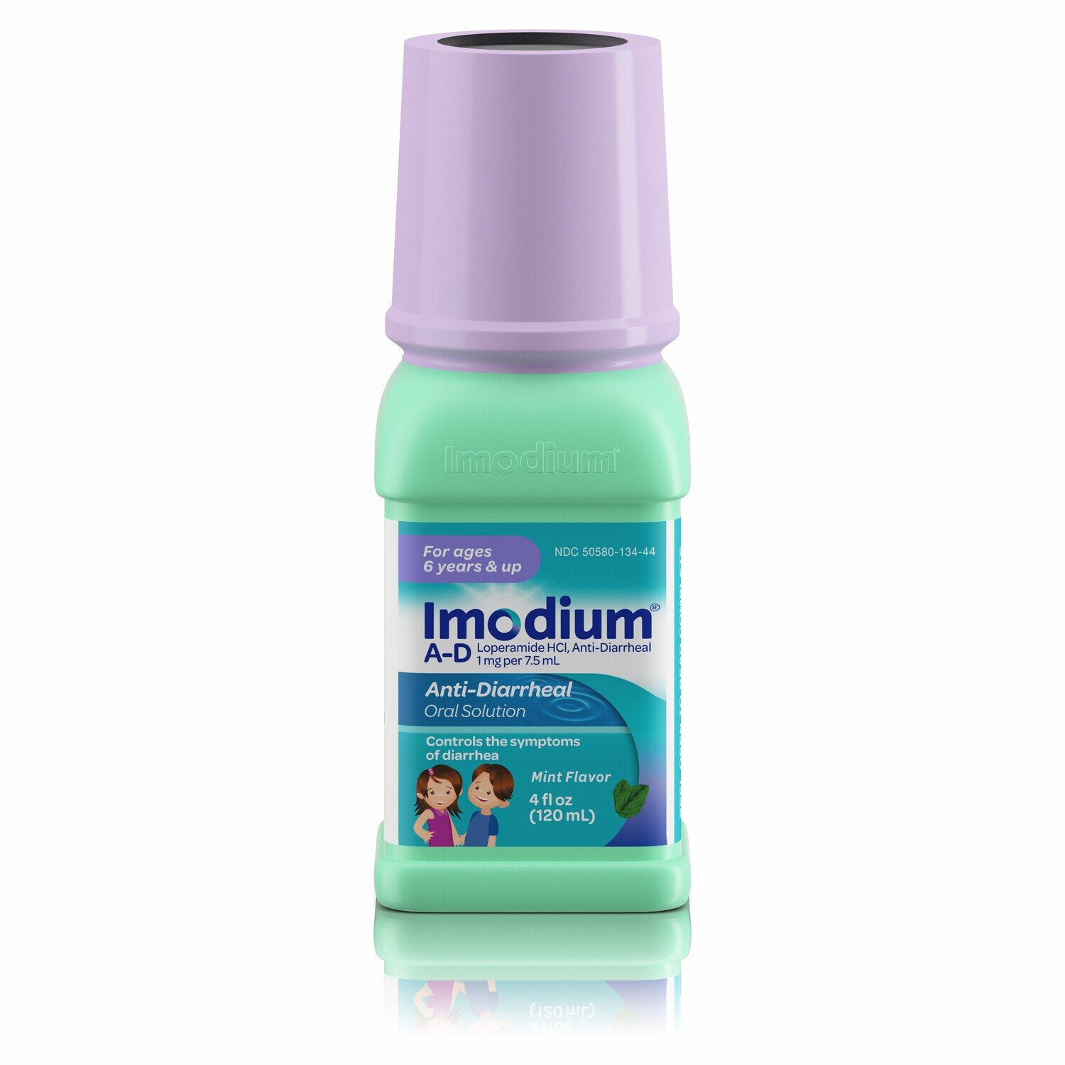 Imodium A-D Anti-Diarrheal Oral Solution Ages 6+ - Mint Flavor 4oz