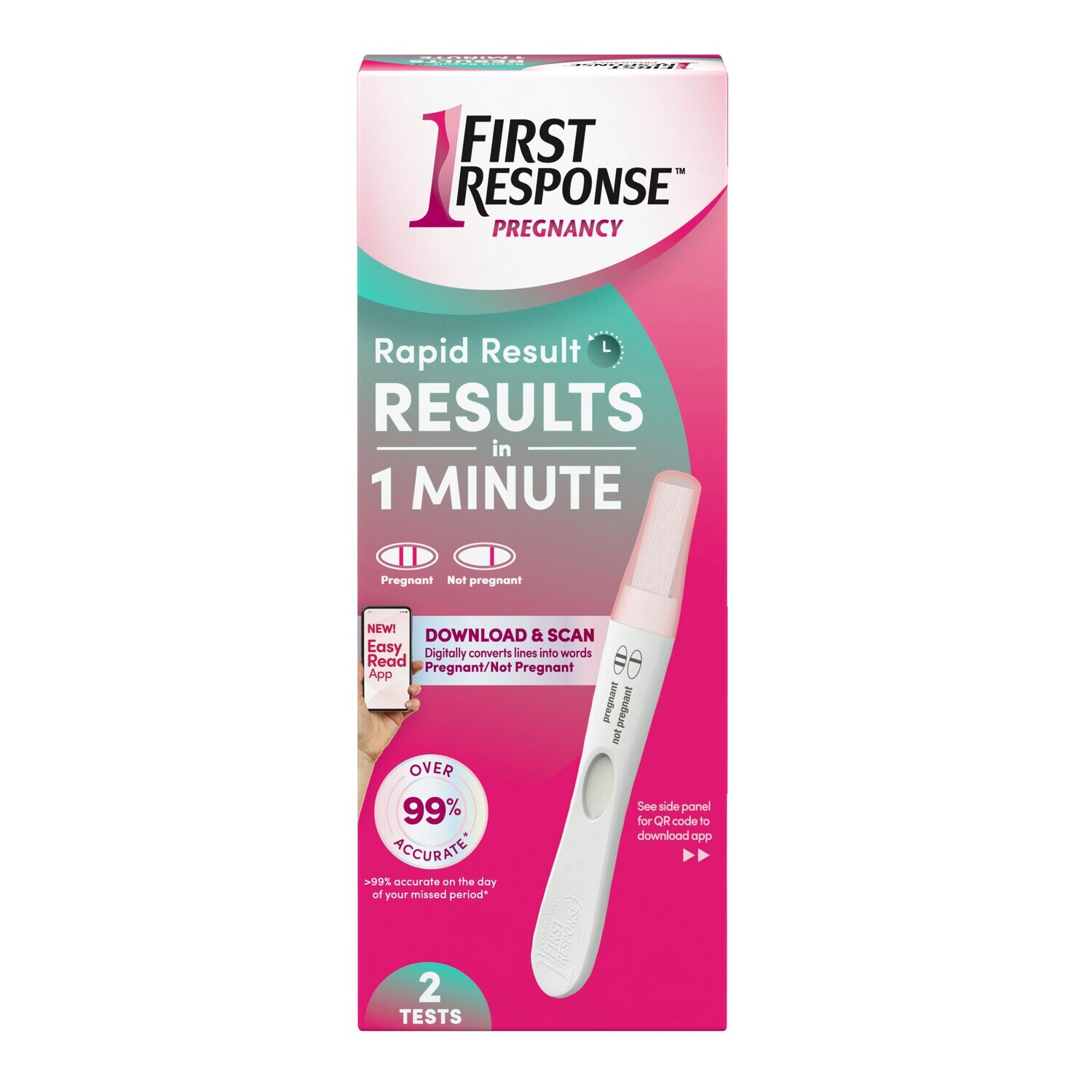 First Response Pregnancy Tests Rapid Results in One Minute 2 pack