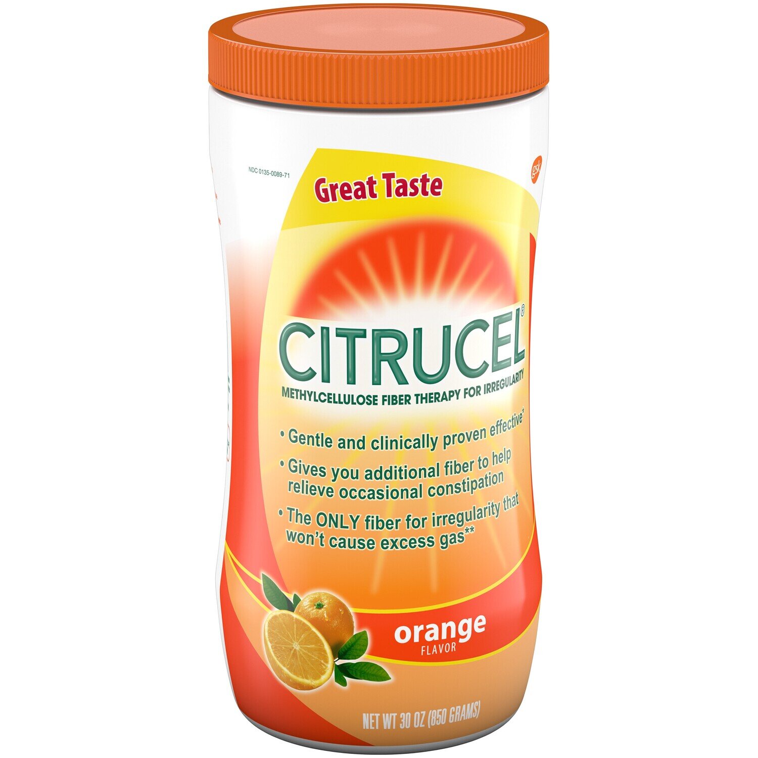 Citrucel Fiber Orange Flavor 850 g
