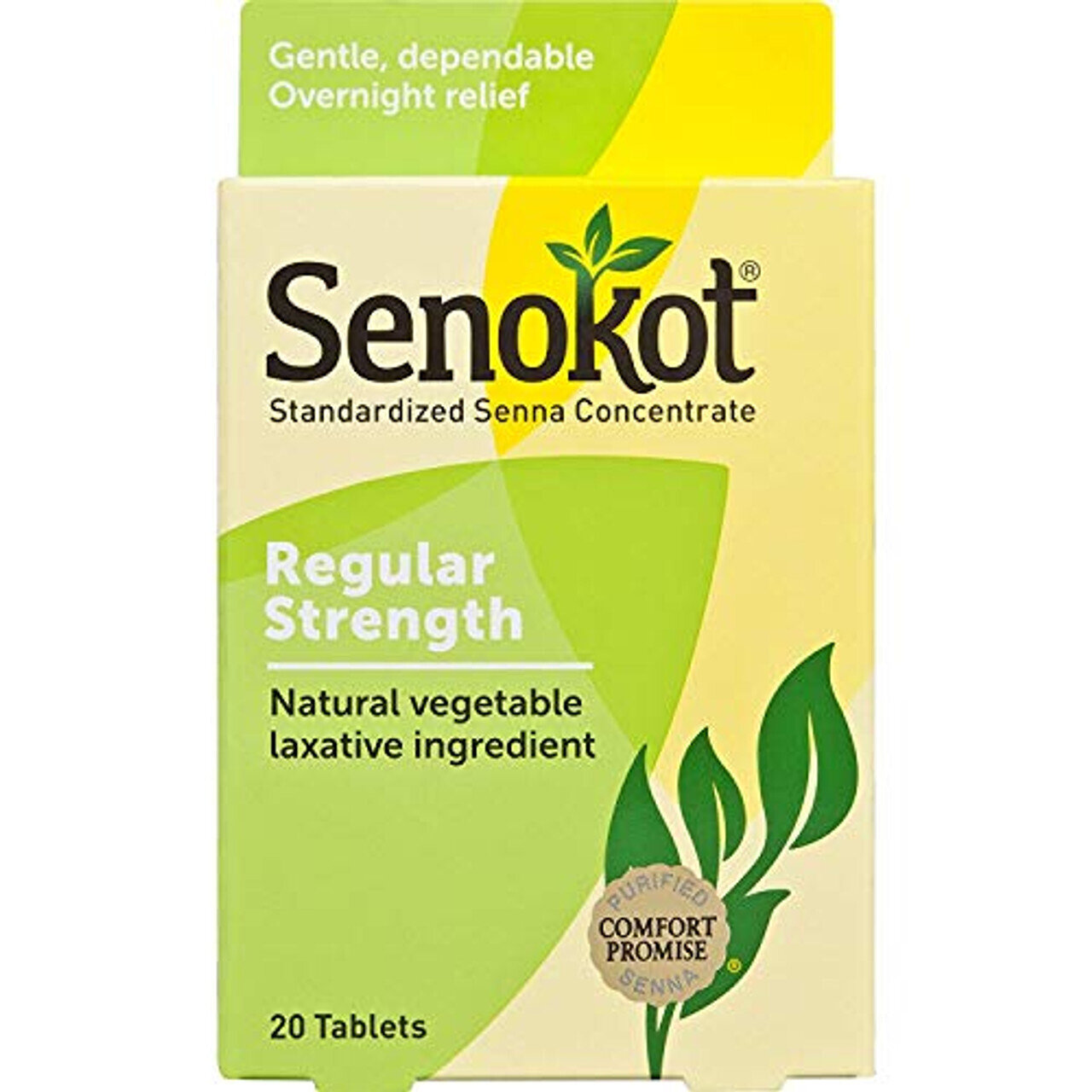 Senokot Regular Strength Natural Vegetable Laxative Tablets 20 ct