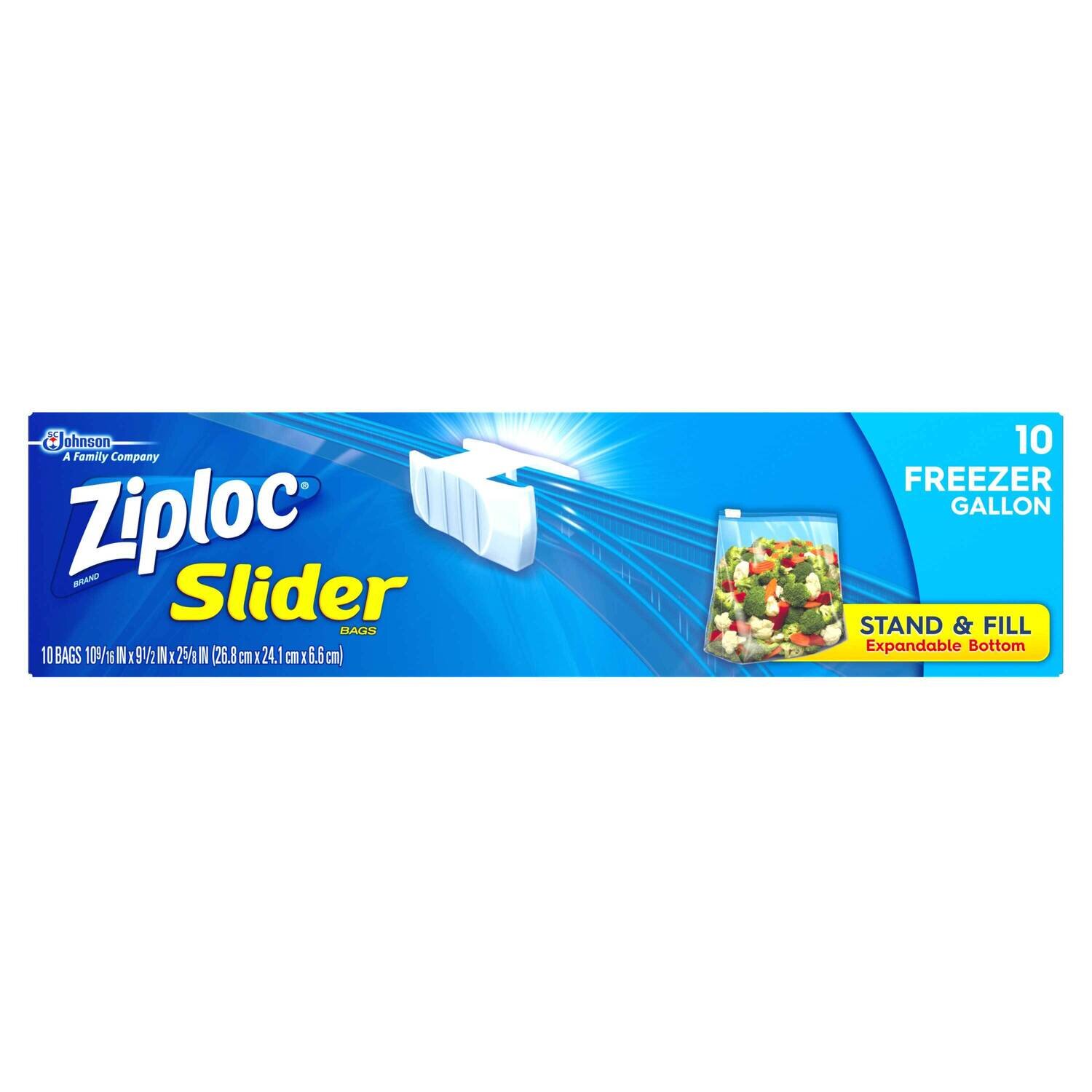 Ziploc Slider Freezer Bags 10ct