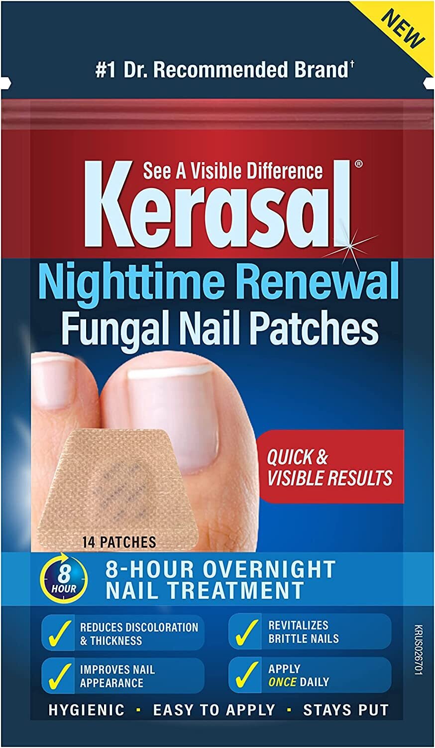 Kerasal Nighttime Renewal Fungal Nail Patches 14 ct
