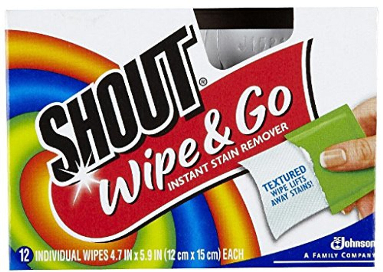 SC Johnson Shout Wipe & Go Instant Stain Removing Wipes 12ct