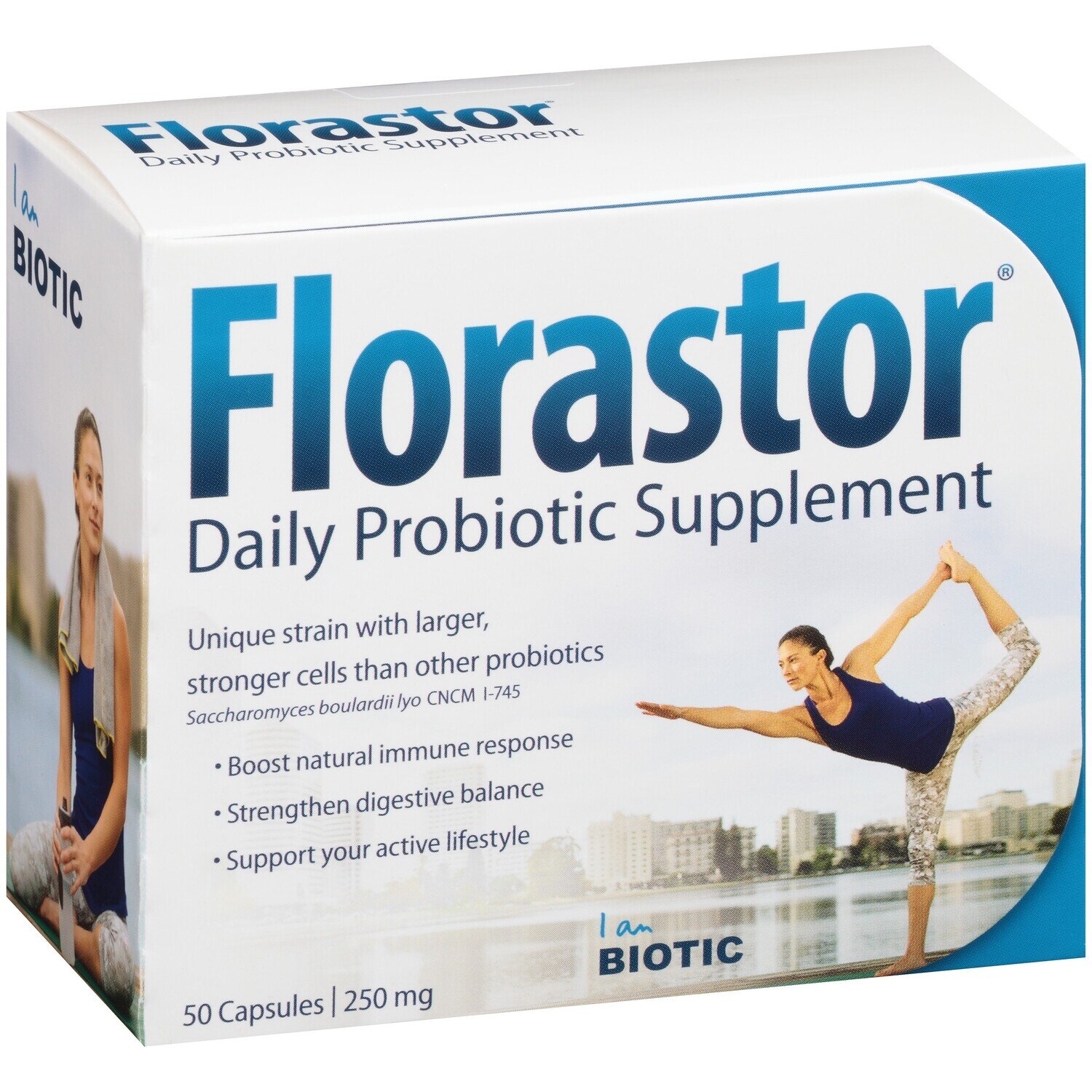 Florastor Daily Probiotic Supplement Vegetarian Capsules 50 ct