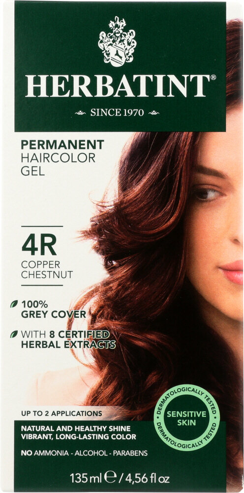 Herbatint Permanent Haircolor Gel 4R Copper Chestnut for Sensitive Skin