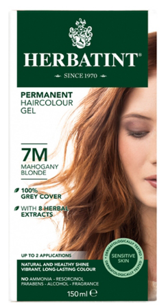 Herbatint Permanent Haircolor Gel 7M Mahogany Blonde for Sensitive Skin