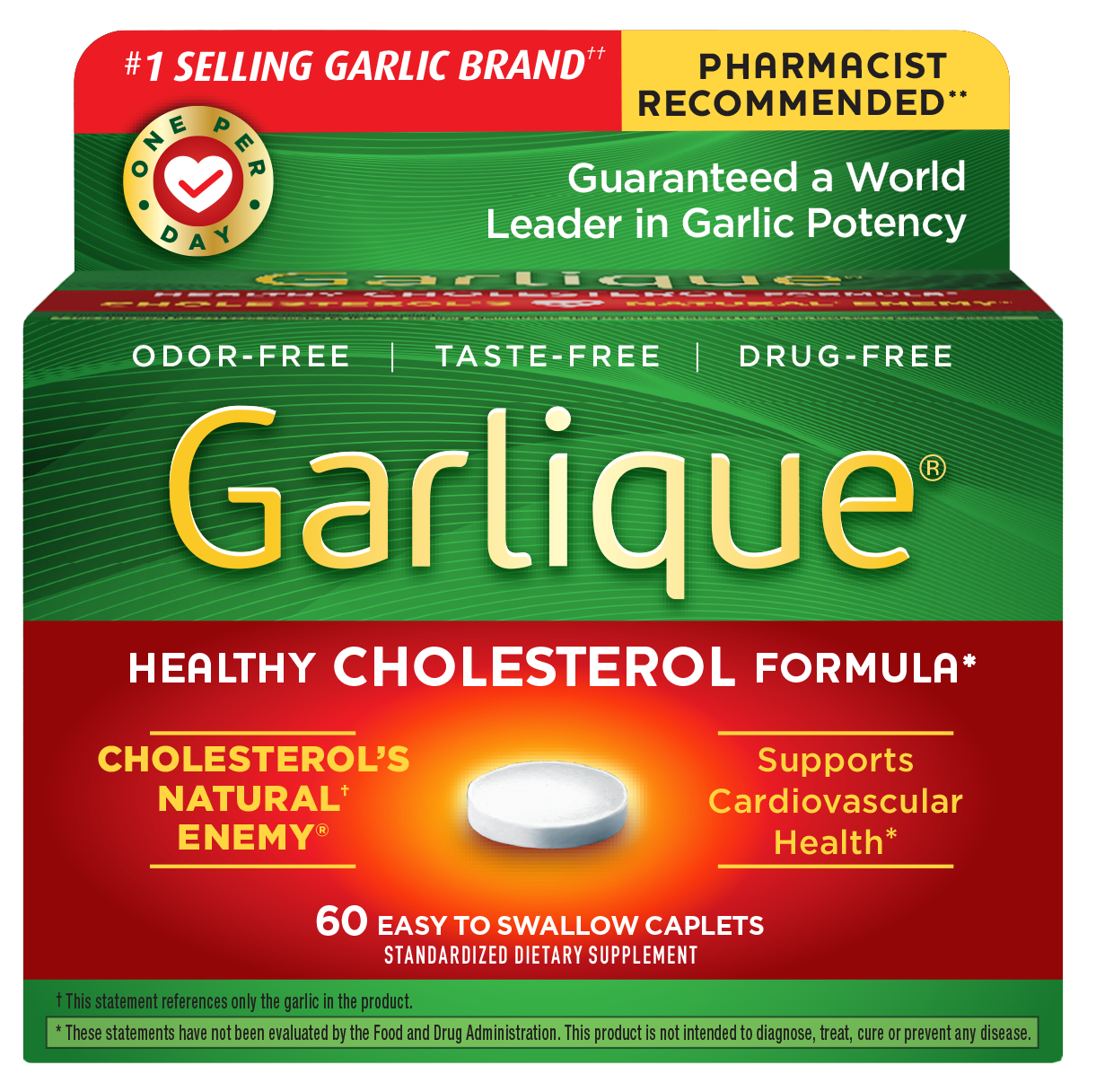 Garlique Cardiovascular Support Easy To Swallow Caplets 60ct