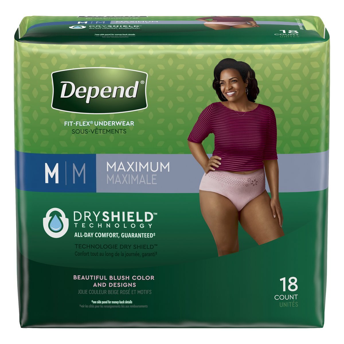 Depend Fit-Flex Underwear M 31-37 in Maximum 18 ct