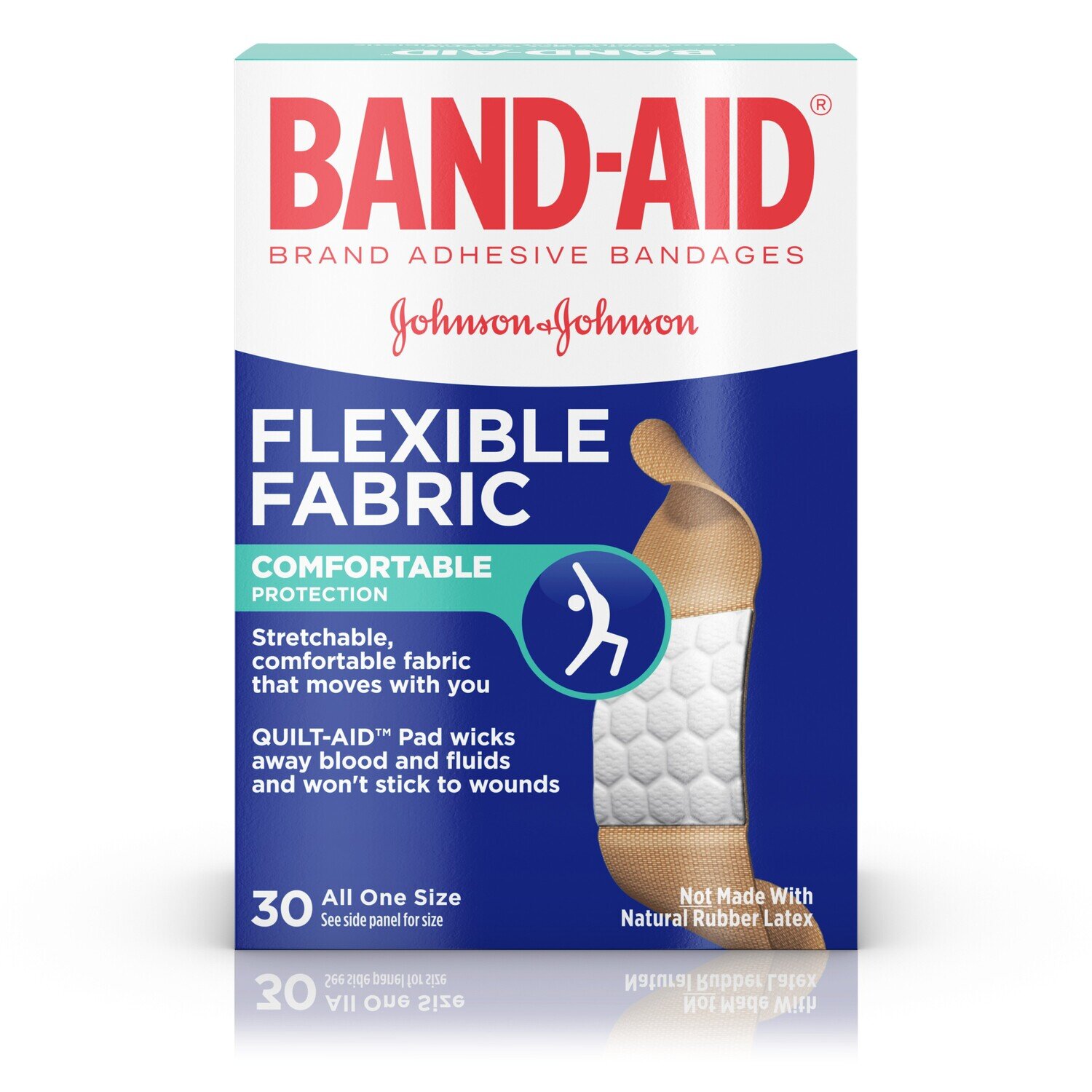 Band-Aid Flexible Fabric All One Size 3/4 in x 3 in 30 ct