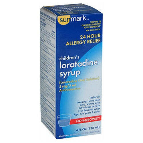 Sunmark Children’s Loratadine Oral Solution Dye Free Fruit Flavor 4 fl oz