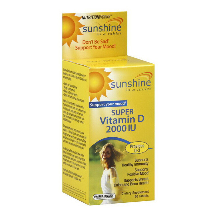 Sunshine In A Tablet Vitamin D3 50mcg With Calcium Tablets 60ct - Buy 1 Get 1 Free 2 Pack