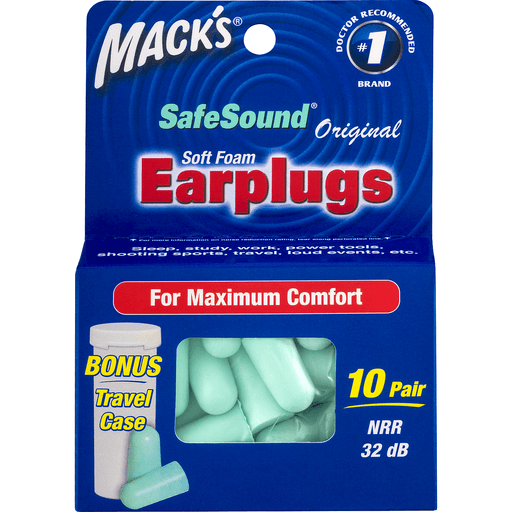 Mack’s Soft Foam Earplugs 10 pack