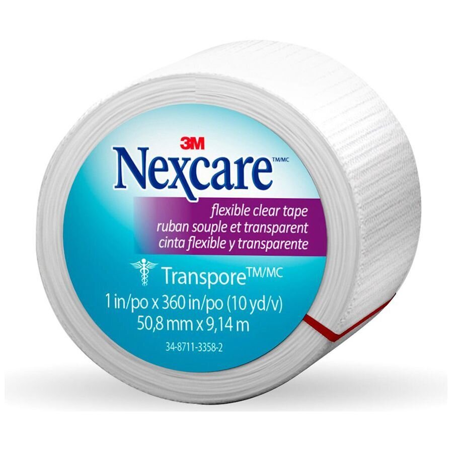 Nexcare Flexible Clear Tape 1in/po x 360in/po
