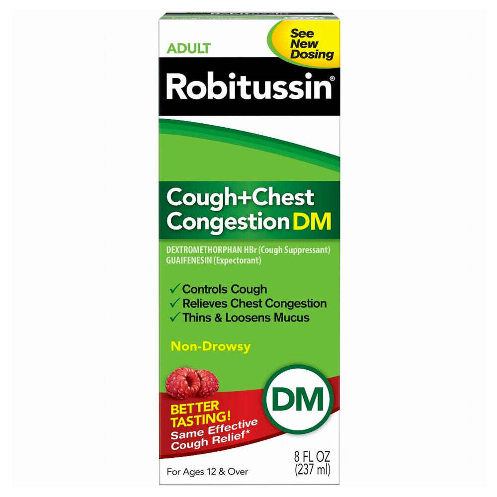 Robitussin Cough and Chest Congestion DM Raspberry 8 fl oz