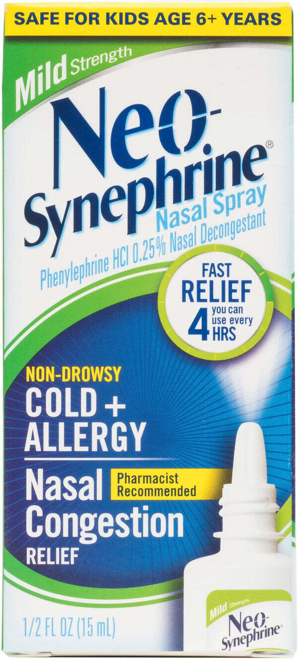 Neo-Synephrine Mild Strength Nasal Spray Non-Drowsy Cold + Allergy Nasal Congestion Relief