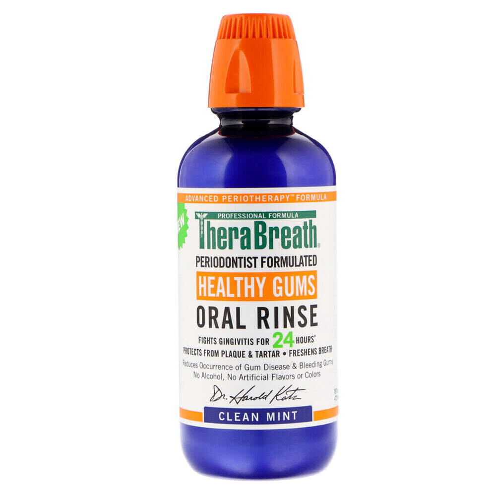 TheraBreath Healthy Gums Oral Rinse - Clean Mint 16oz