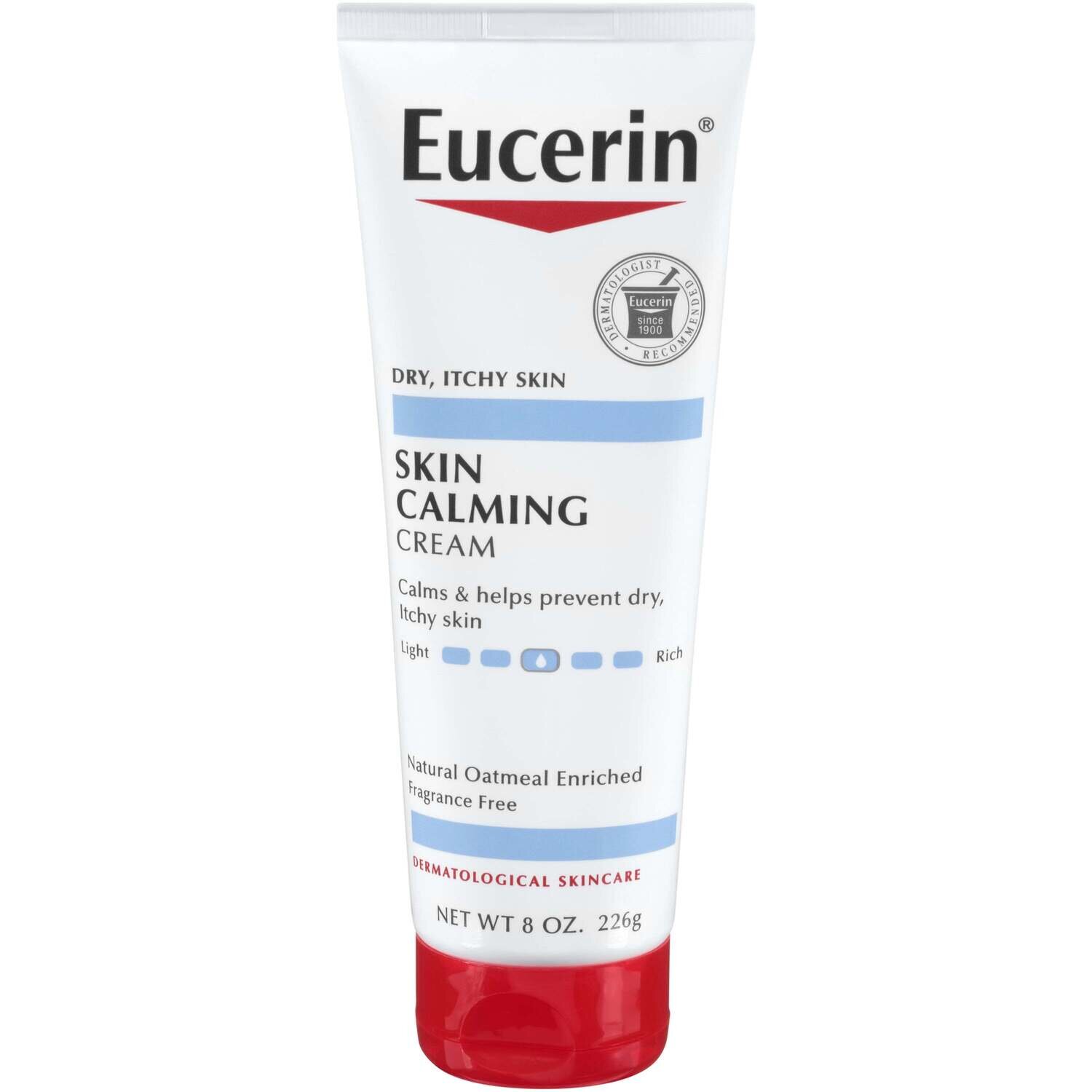 Eucerin for Dry, Itchy Skin Skin Calming Itch Soothing Cream Natural Oatmeal Enriched and Fragrance Free 8 oz