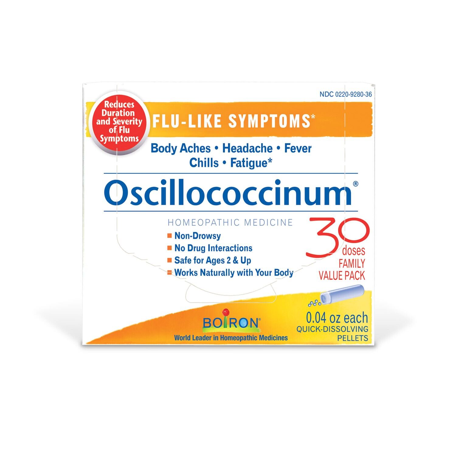 Oscillococcinum Homeopathic Medicine Quick-Dissolving Pellets 30 Doses