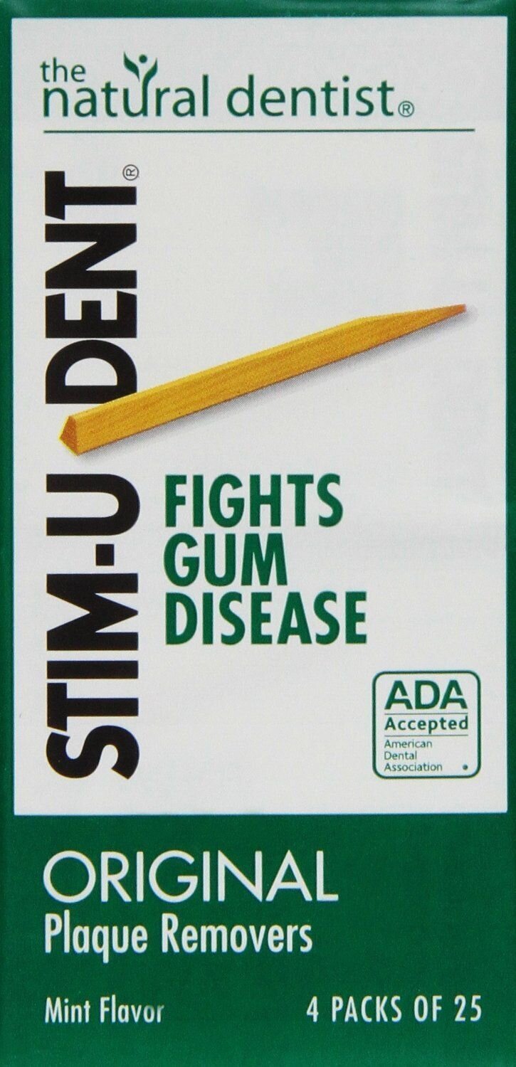 The Natural Dentist Stim-U-Dent Original Plaque Removers - Mint 4 Packs Of 25