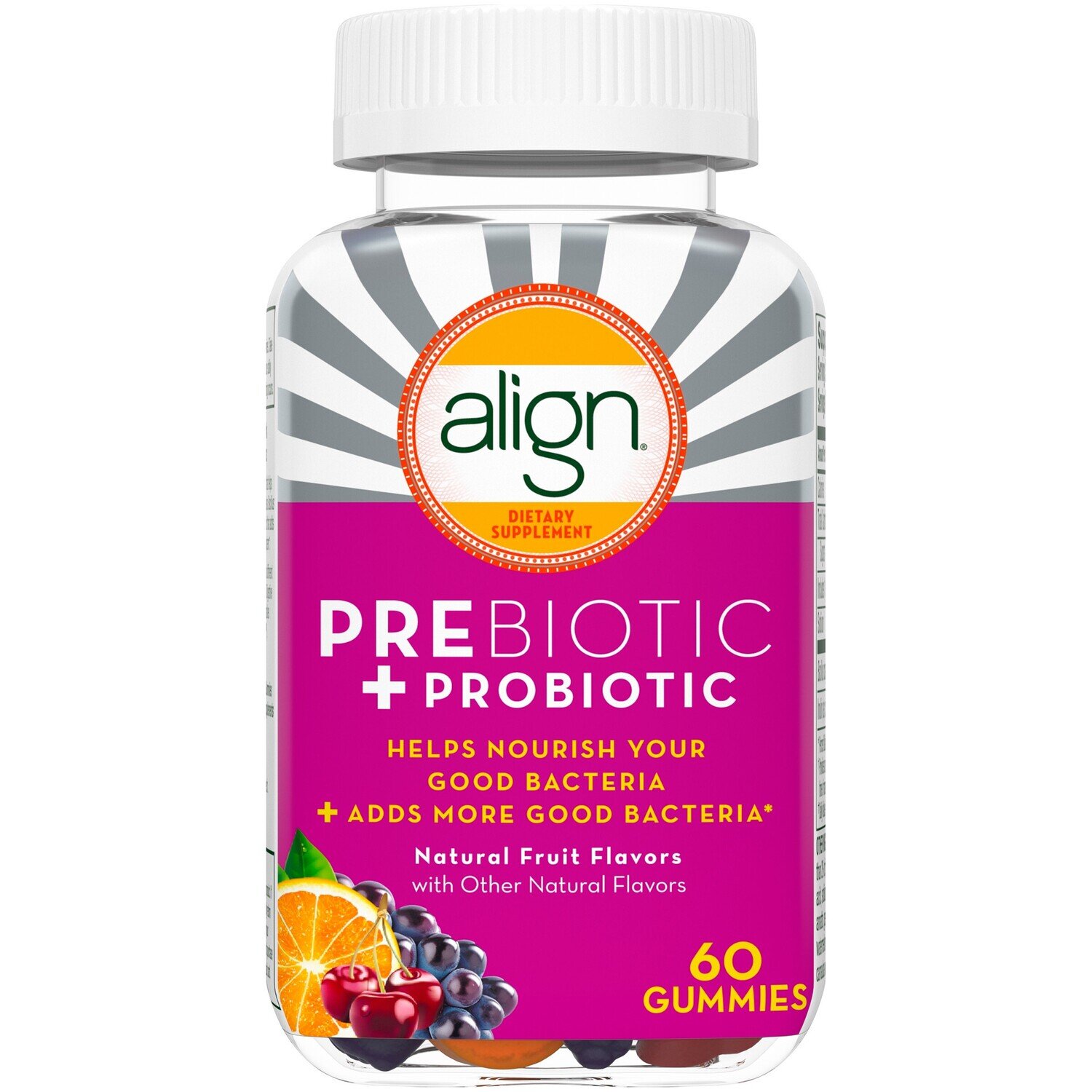 Align Probiotic Dualbiotic Prebiotic + Probiotic Gummies 60 ct