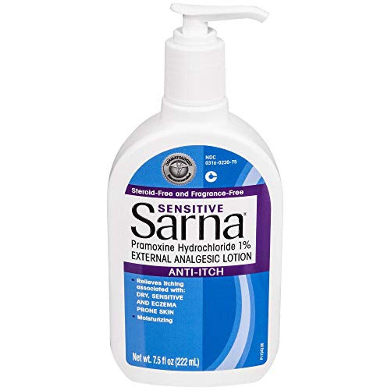 Sarna External Analgesic Sensitive Lotion Pump 7.5oz