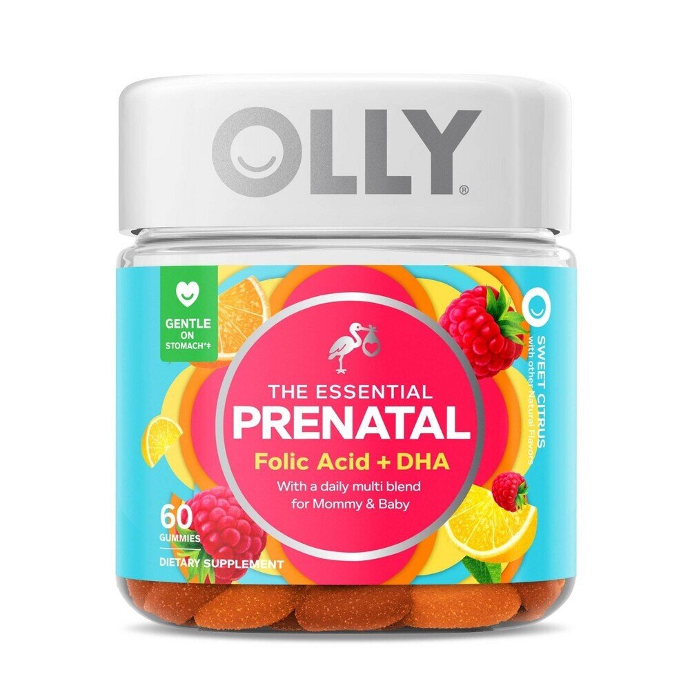 Olly Prenatal With Folic Acid And DHA gummies - Sweet Citrus Flavor 60ct