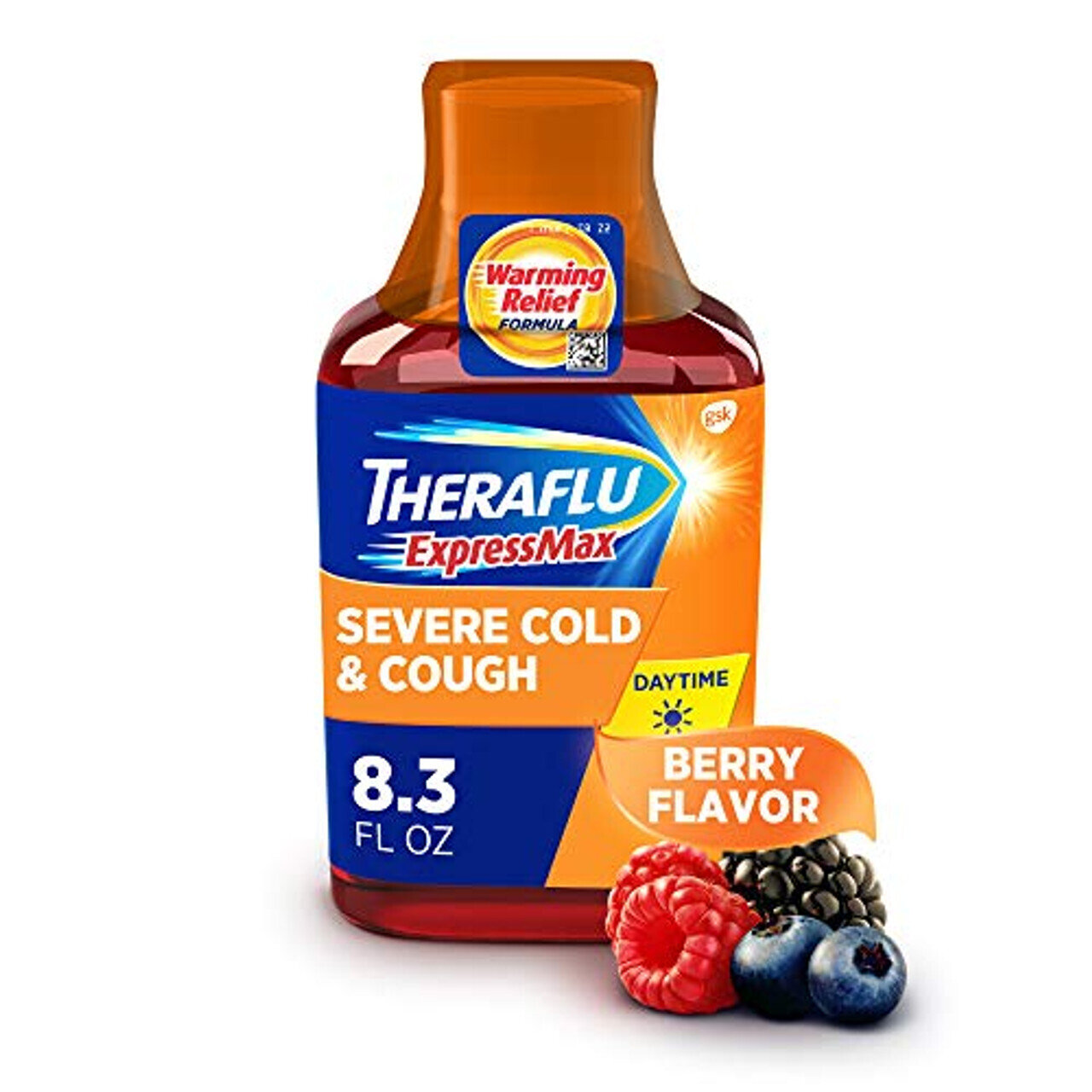 Theraflu Express Max Severe Cold and Cough Daytime Berry Flavor Liquid 8.3 fl oz