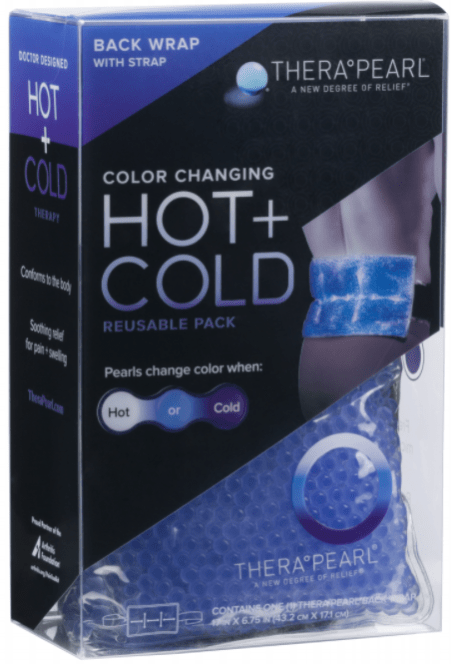 Thera Pearl Color Changing Hot + Cold Reusable Pack Back Wrap with Strap