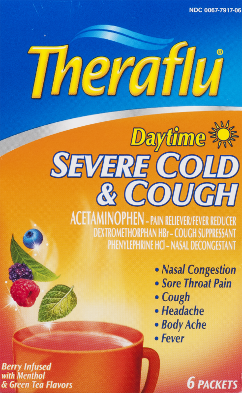 Theraflu Severe Cold Relief Berry Burst Packets 6 ct