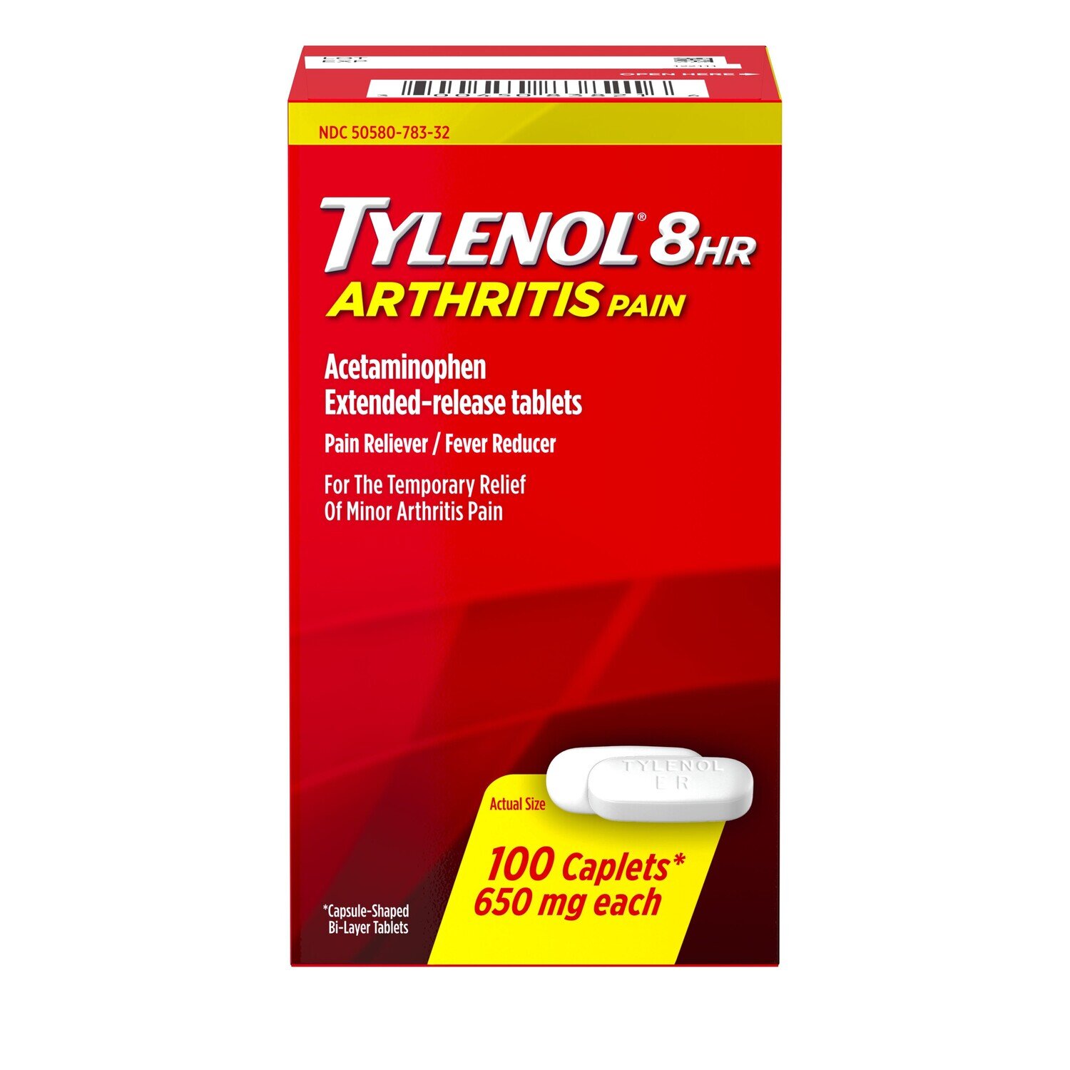Tylenol 8 Hr Arthritis Pain Caplets 100 ct