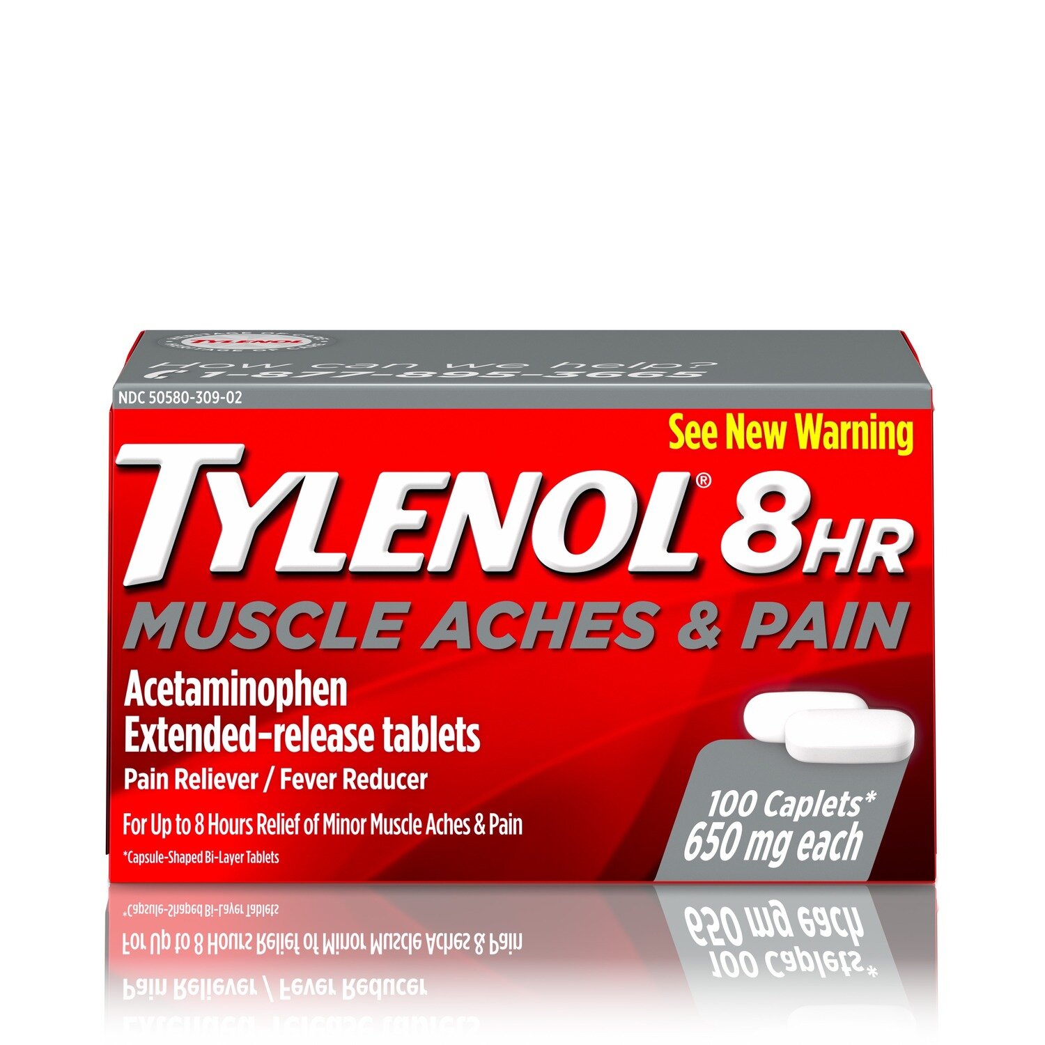 Tylenol 8 Hr Muscle Aches and Pain Caplets 100 ct