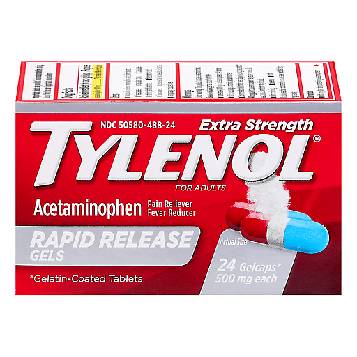 Tylenol Extra Strength Rapid Release Gelcaps 24 ct