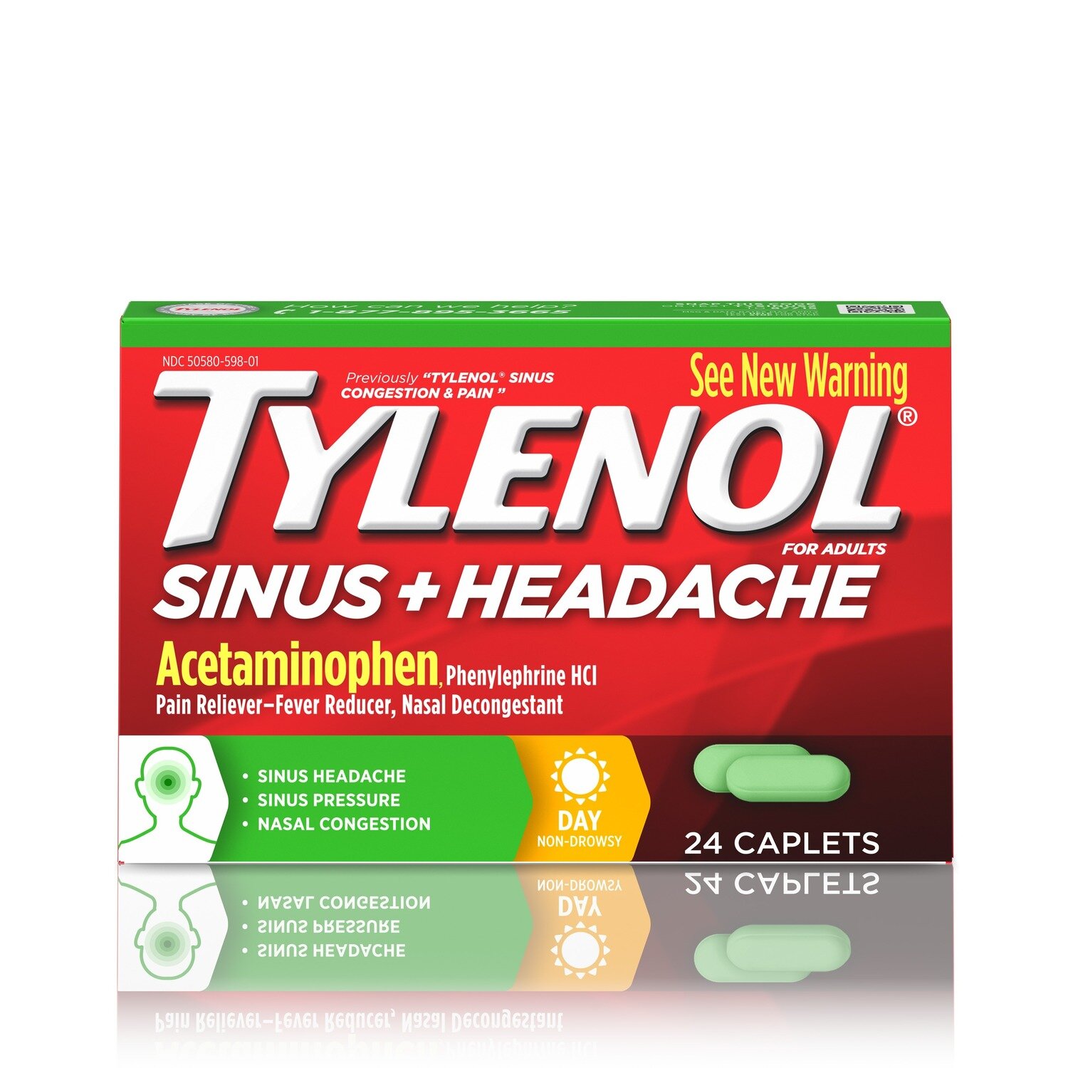 Tylenol Sinus and Headache Day Non-Drowsy Caplets 24 ct