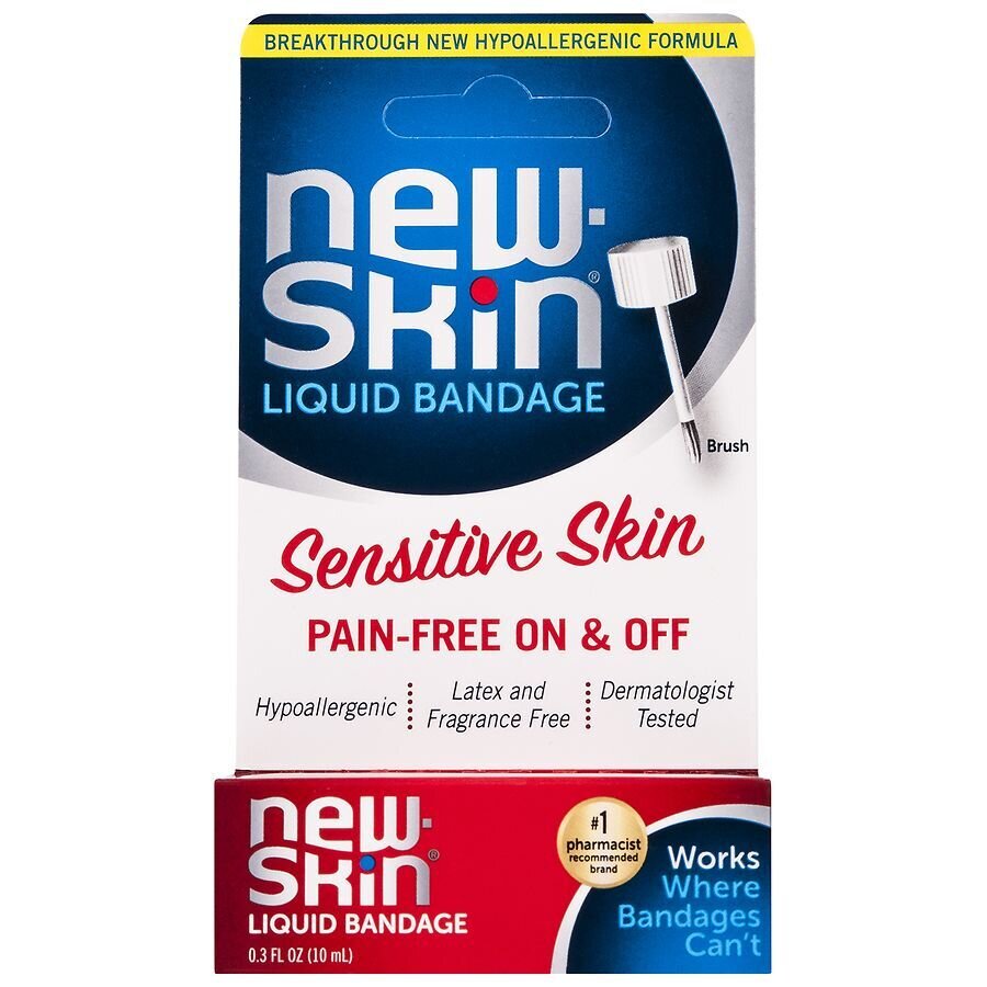 New-Skin Liquid Bandage Sensitive Skin Pain-Free On and Off 0.3 fl oz