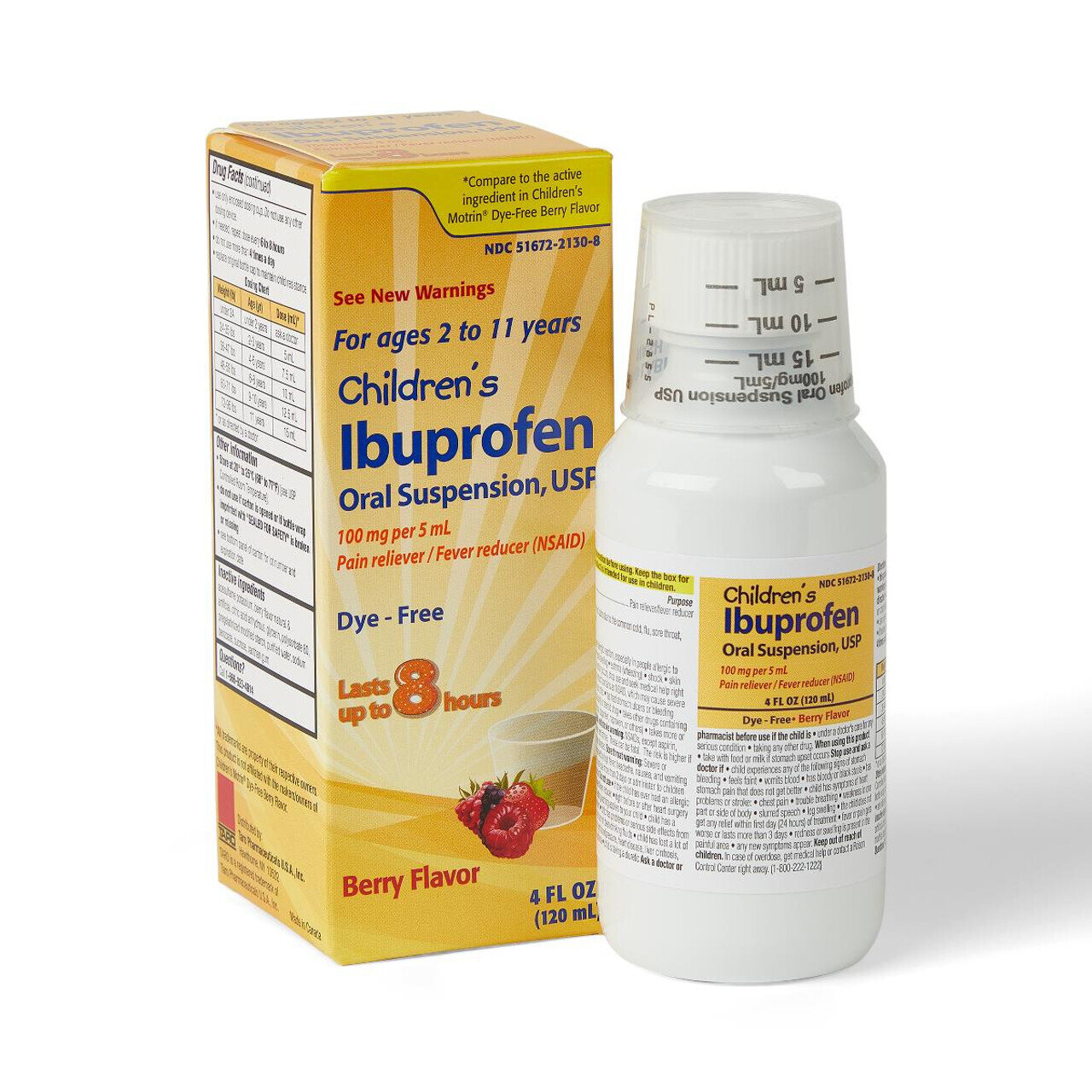 Children’s Ibuprofen Oral Suspension Dye-Free Berry Flavor