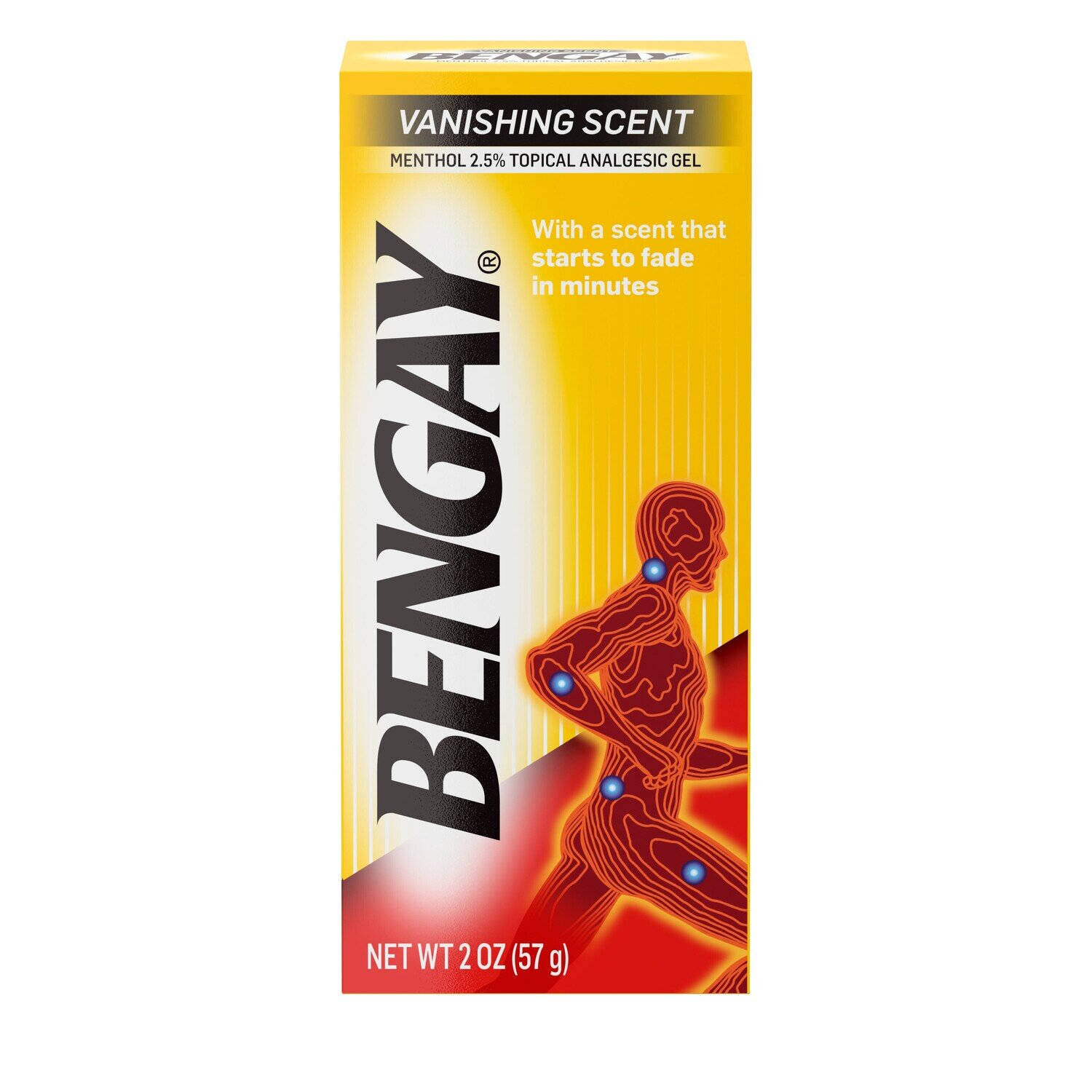 Bengay Vanishing Scent Menthol 2.5% Topical Analgesic Gel