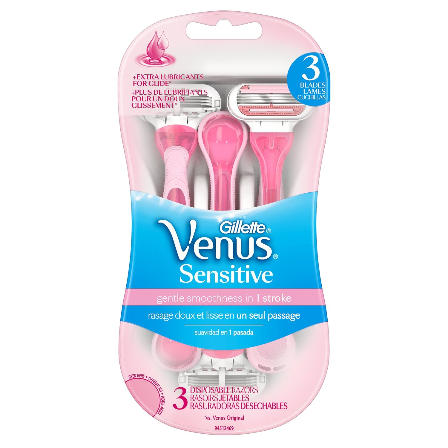 Gillette Venus Sensitive Disposable Razors 3 pack