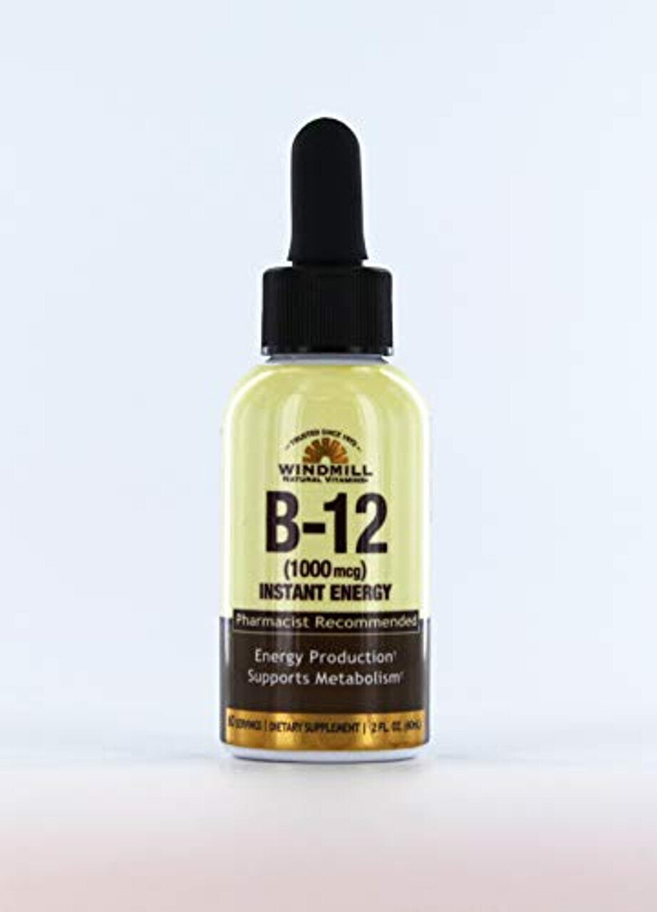 Vitamin B12 1,000mcg Instant Energy Liquid With Dropper 2oz