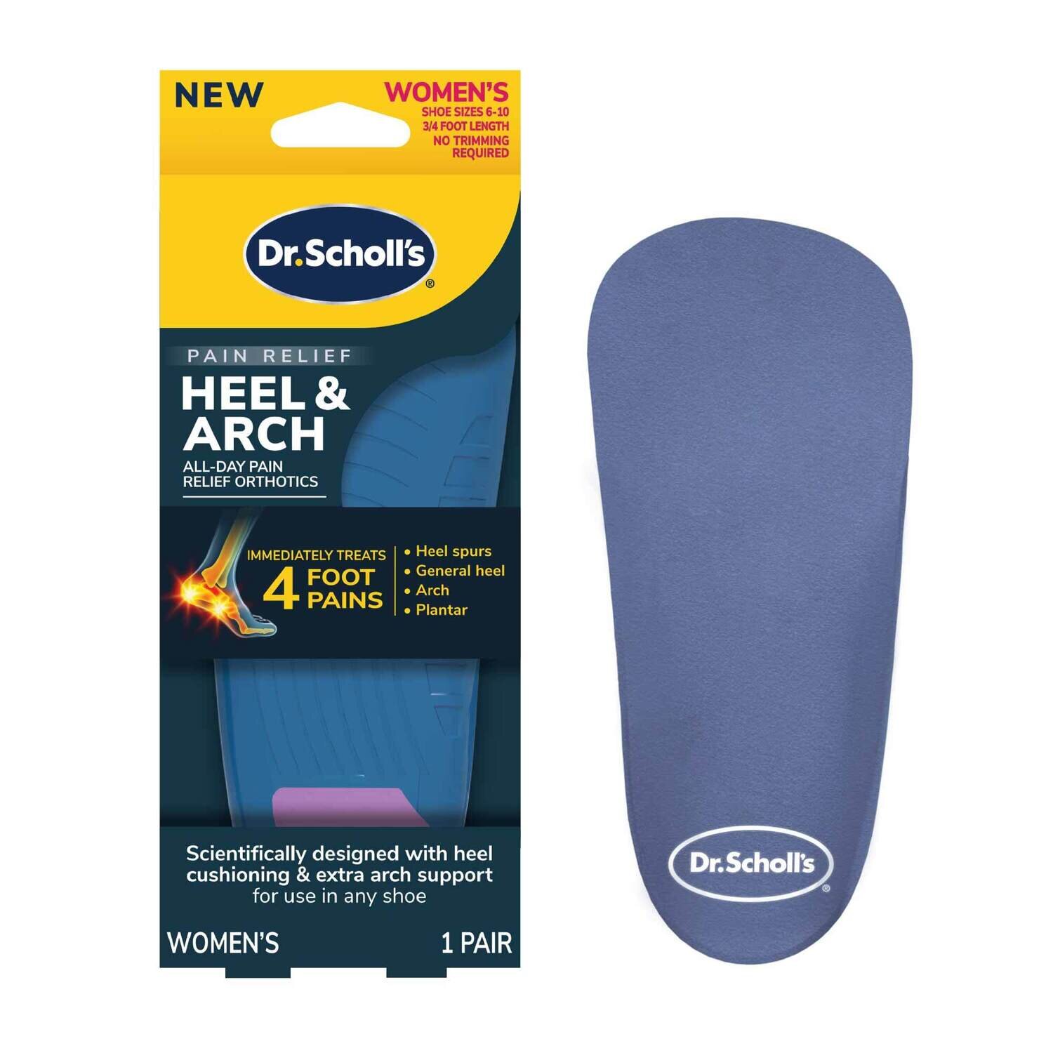 Dr. Scholl’s Pain Relief Heel and Arch Women’s Sizes 6-10