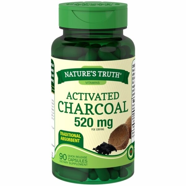 Nature's Truth Premium Coconut Activated Charcoal 780mg Quick Release Capsules 90ct