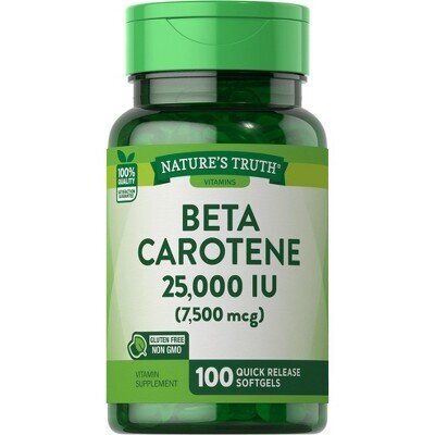 Nature's Truth Beta Carotene 7,500mcg Quick Release Softgels 100ct