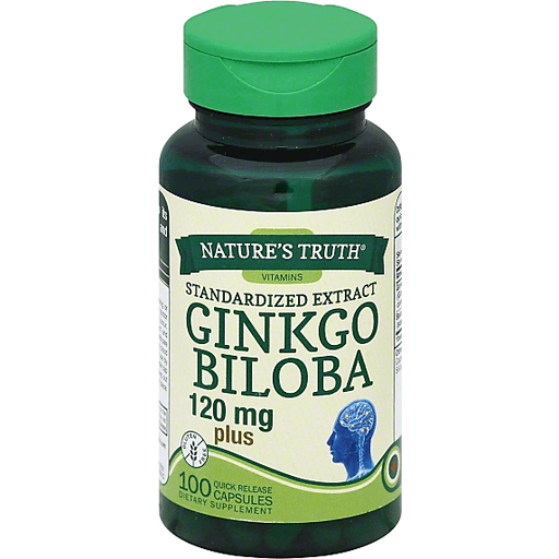 Ginkgo Balboa 120mg Plus Bacopa Standardized Quick Release Capsules 100ct