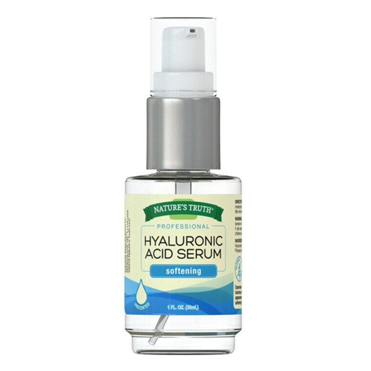 Nature's Truth Professional Hyaluronic Acid Serum Topical Liquid Softening And Unscented 1oz