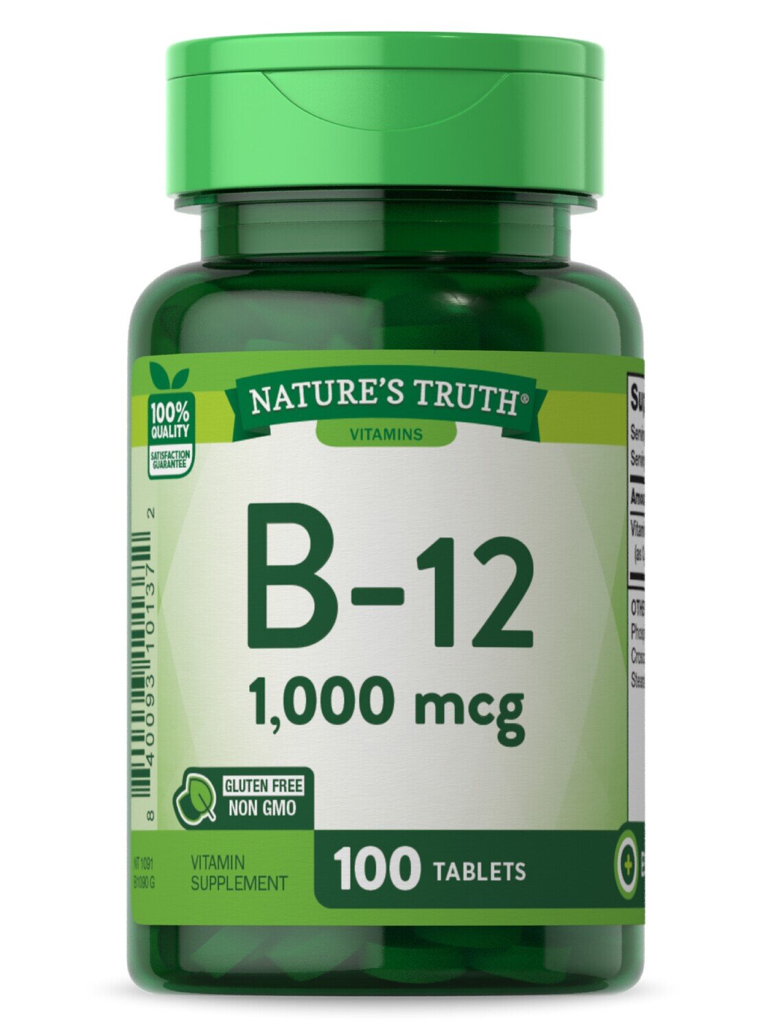 Nature's Truth Vitamin B-12 1000mcg Tablets
