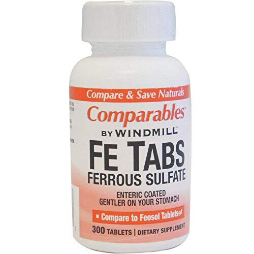 Iron Sulfate 65mg Enteric Coated Tablets 300ct