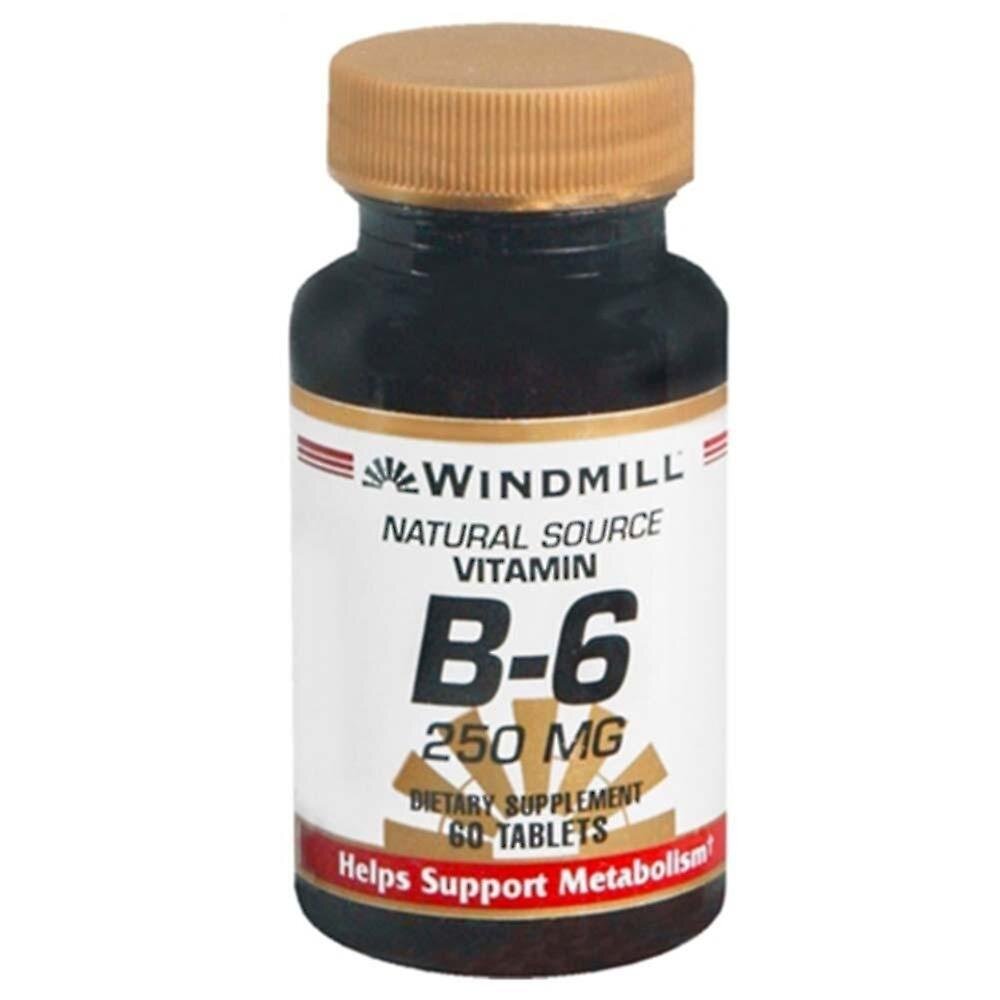Vitamin B6 Pyridoxine HCI 250mg Tablets 60ct