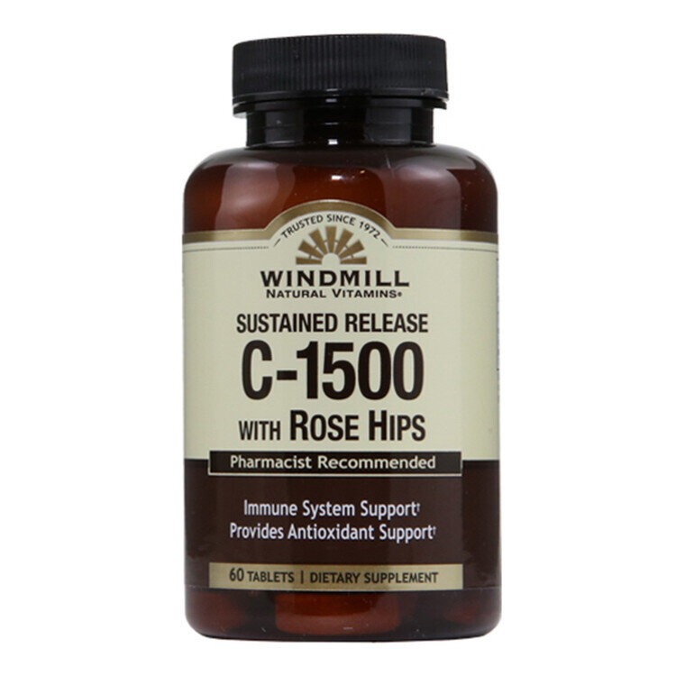 Ascorbic Acid C-1500 With Rose Hips Sustained Release Tablets 60ct